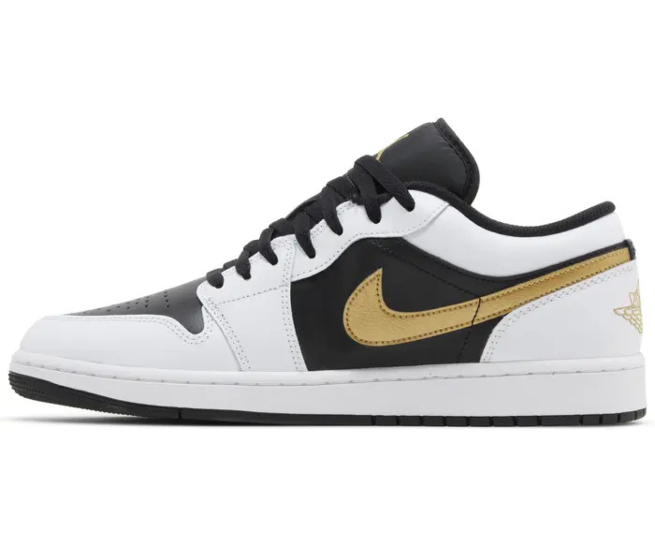Jordan 1 Low Gold Swoosh