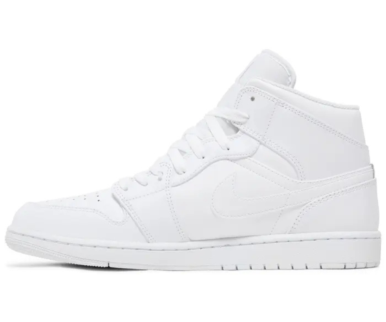 Jordan 1 Mid Triple White