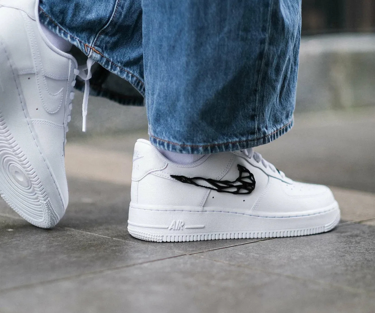 Air Force 1 Molten Metal Swoosh Pack Black