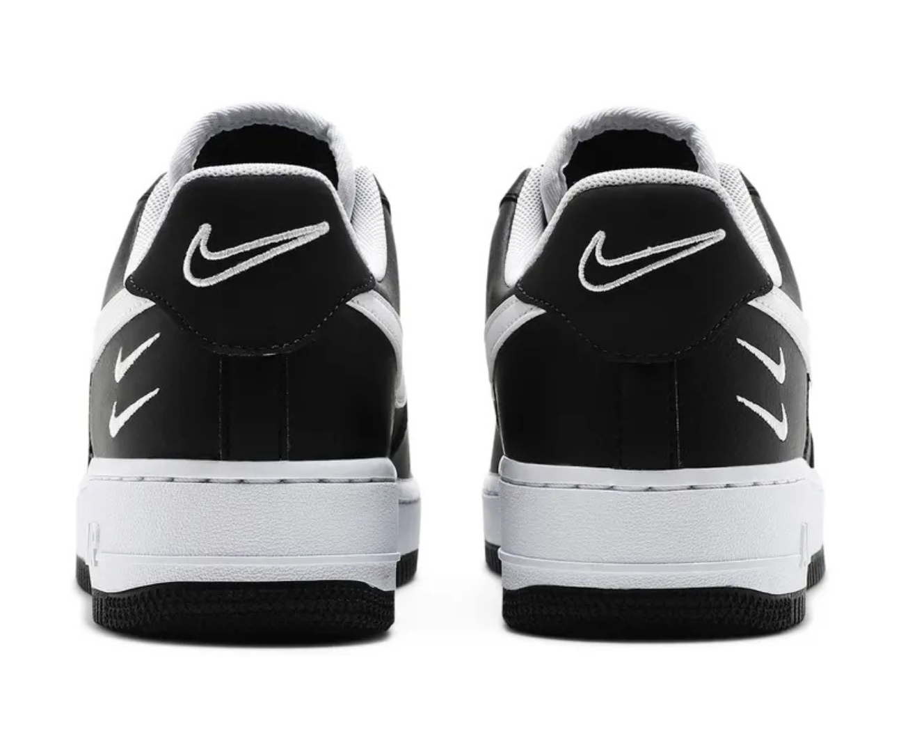 Air Force 1 Double Swoosh Black White