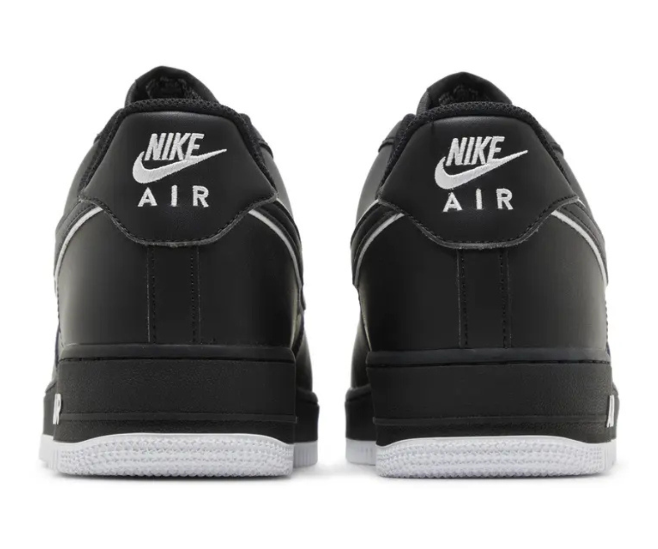 Air Force 1 Black White Outlined Swoosh