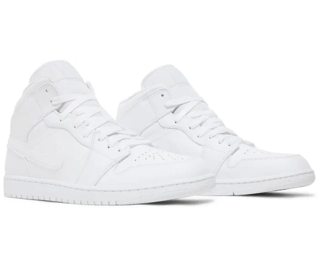 Jordan 1 Mid Triple White