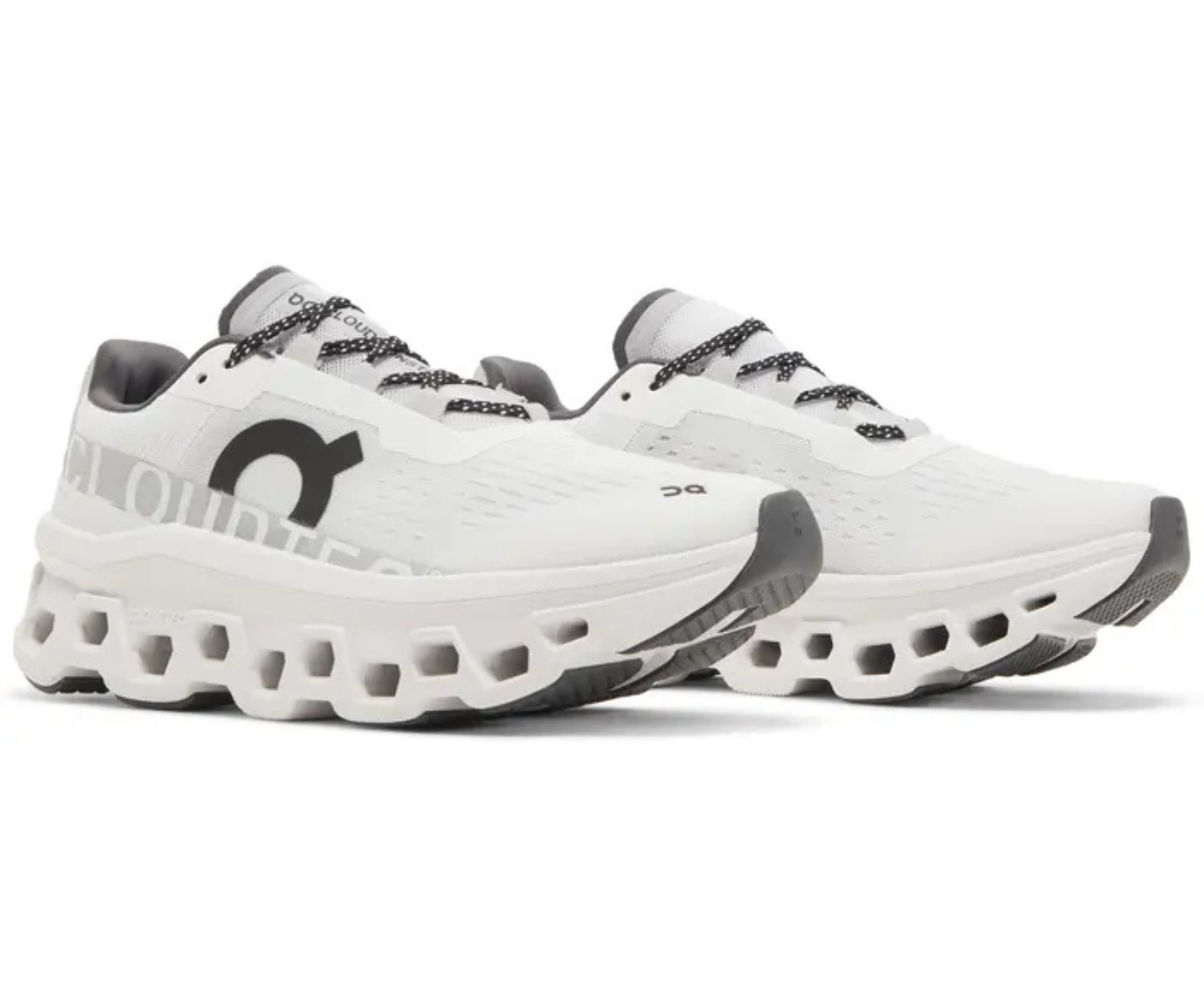 On Cloudmonster White Black
