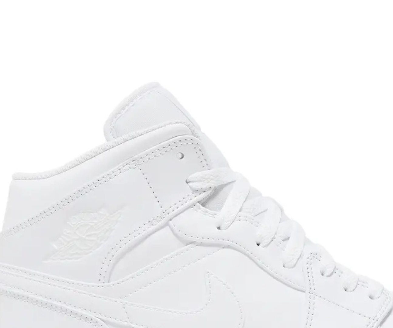 Jordan 1 Mid Triple White