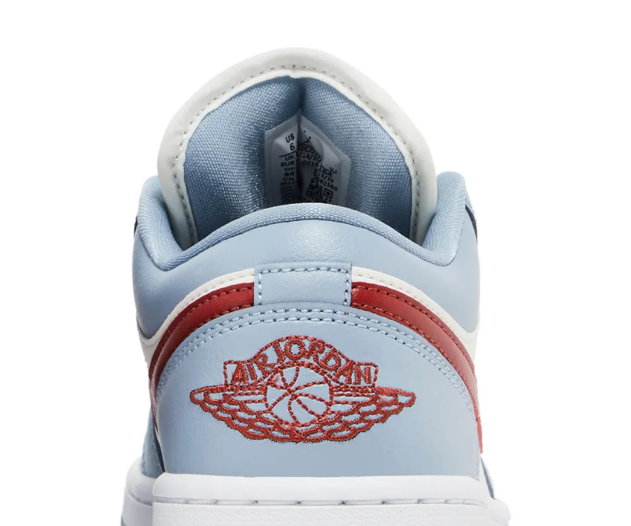 Jordan 1 Low Blue Whisper Dune Red