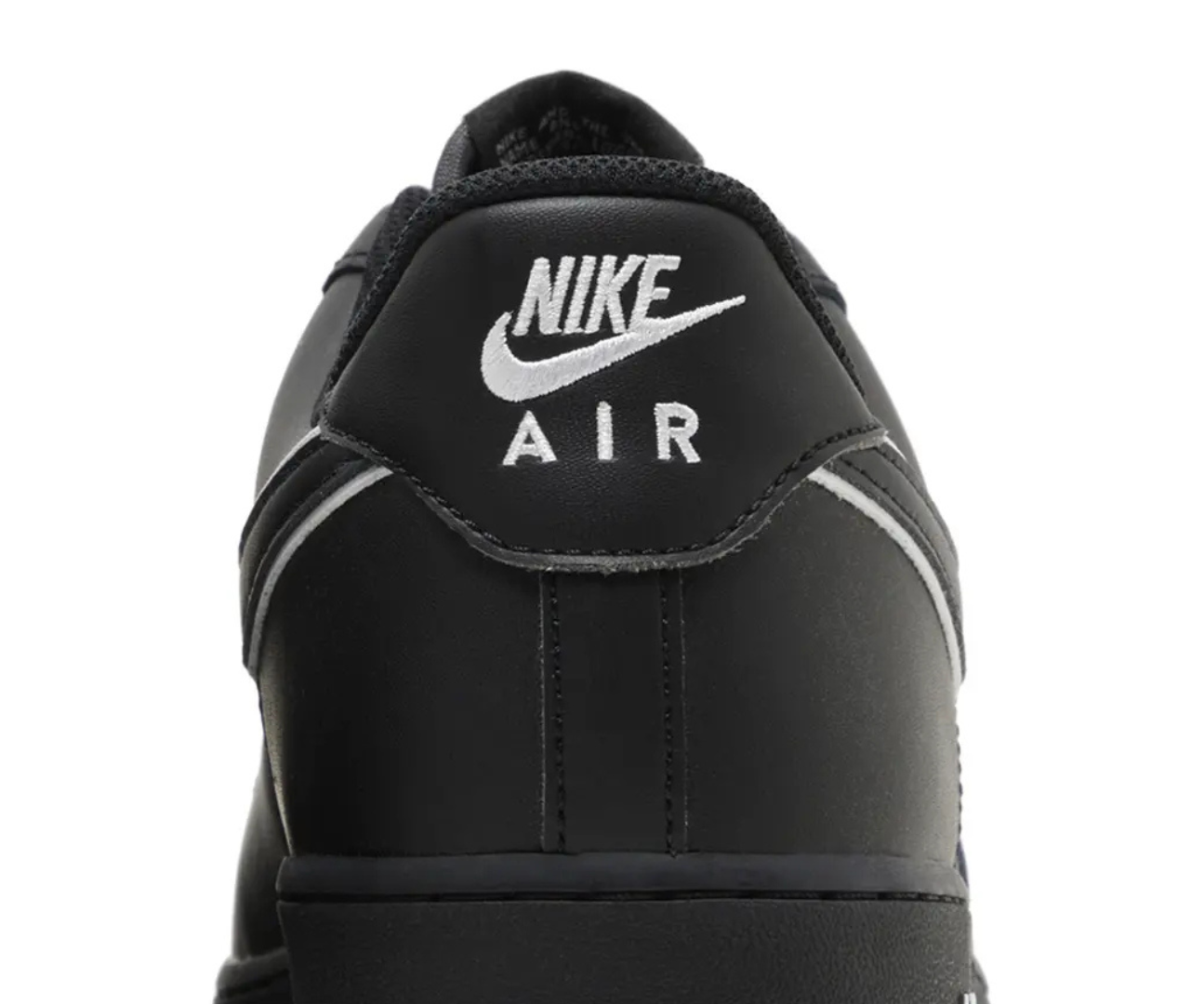 Air Force 1 Black White Outlined Swoosh