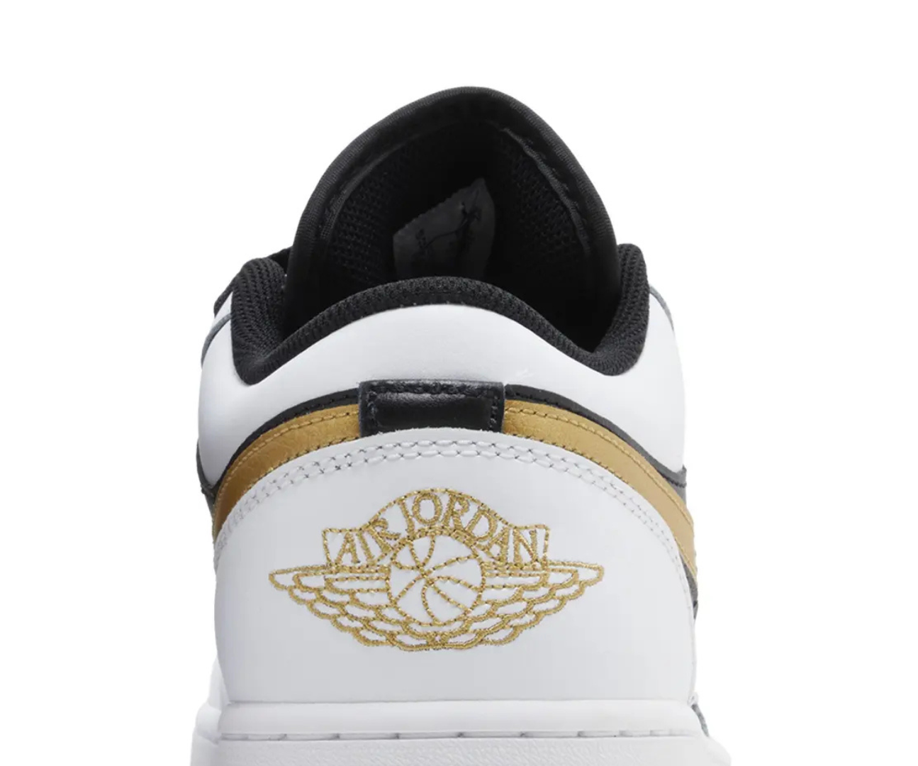 Jordan 1 Low Gold Swoosh