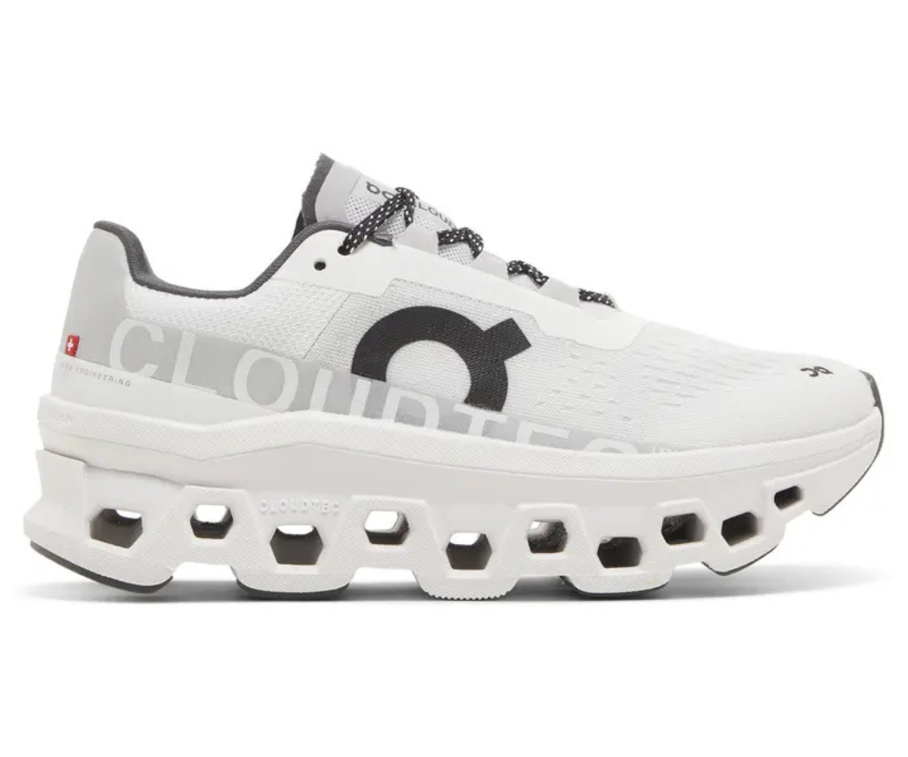 On Cloudmonster White Black