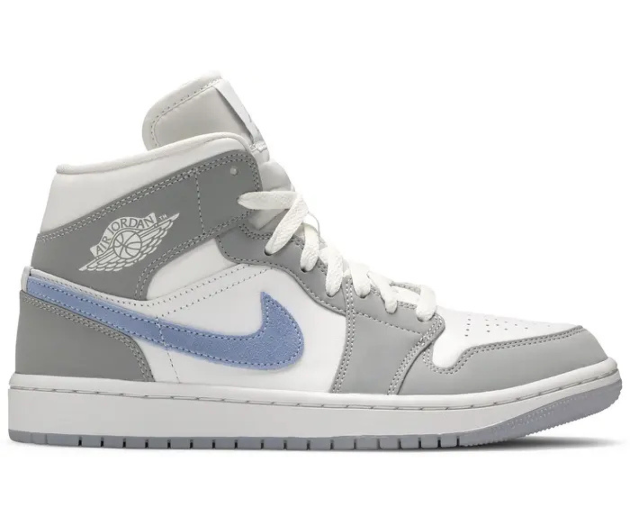Jordan 1 Mid Wolf Grey Aluminum (Pronta Entrega)