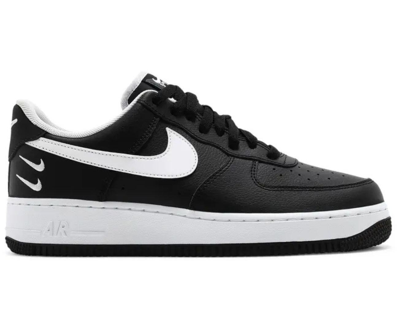 Air Force 1 Double Swoosh Black White