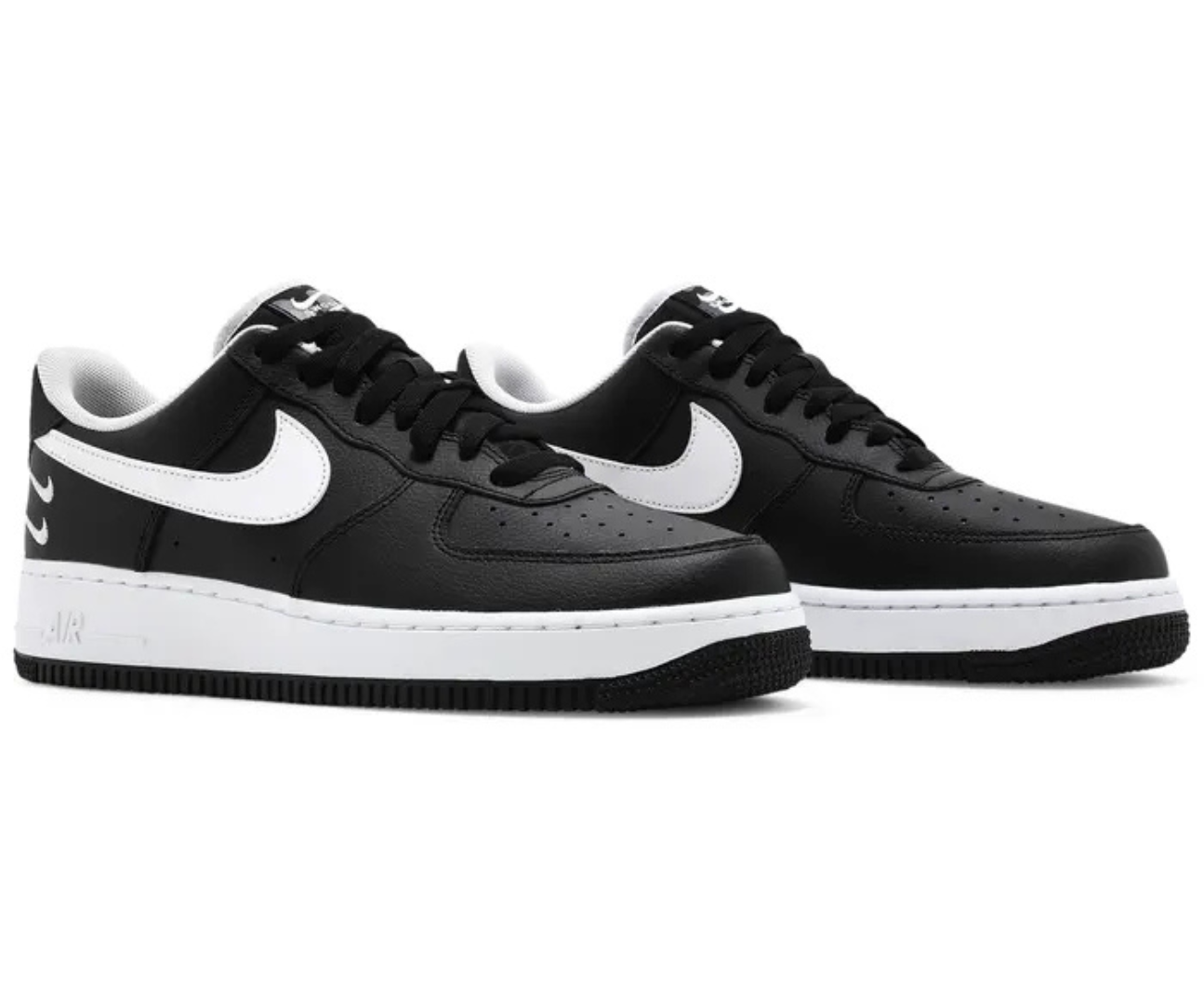 Air Force 1 Double Swoosh Black White