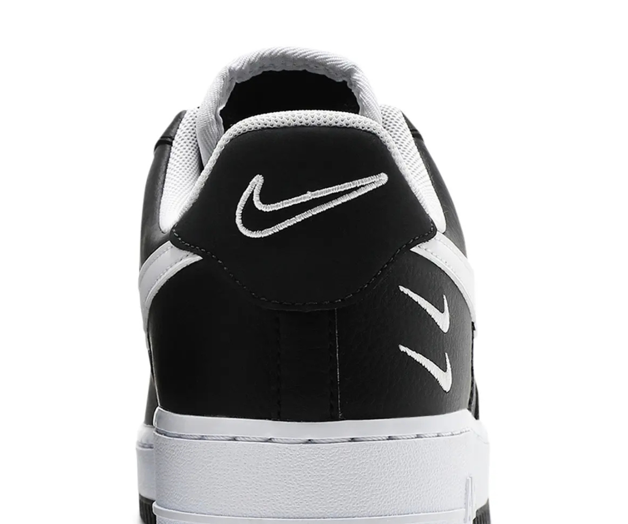 Air Force 1 Double Swoosh Black White