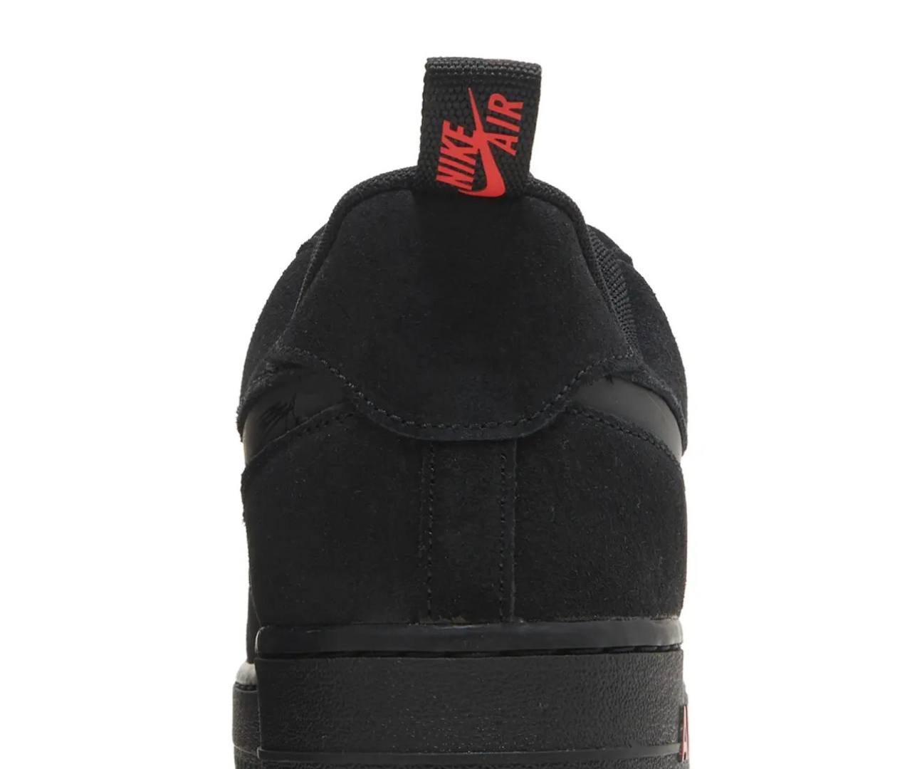 Air Force 1 Reflective Swoosh Black Crimson